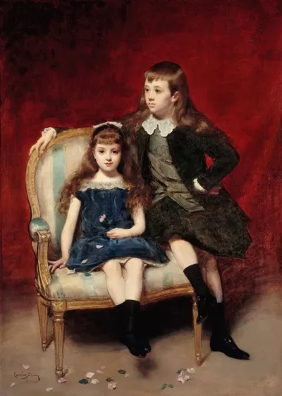 Portrait De Marguerite 1883 1973 Et Robert 1880 1956 De Broglie