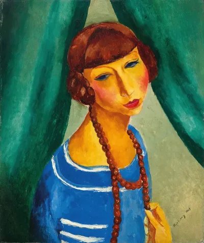 Portrait De Marguerite Gros Soeur De Mme Renee Kisling