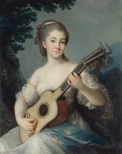 Portrait De Marie Louise Adelaide Jacquette De Robien Vicomtesse De Mirabeau