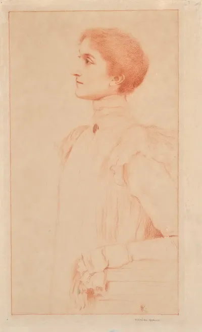 Portrait De Marie Verdussen En Buste De Profil