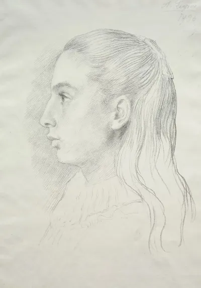 Portrait De Mlle Nora E Legros