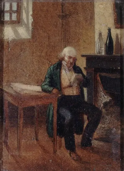 Portrait De Pierre Jean Beranger 1780 1857 Dans Sa Cellule De Sainte Pelagie