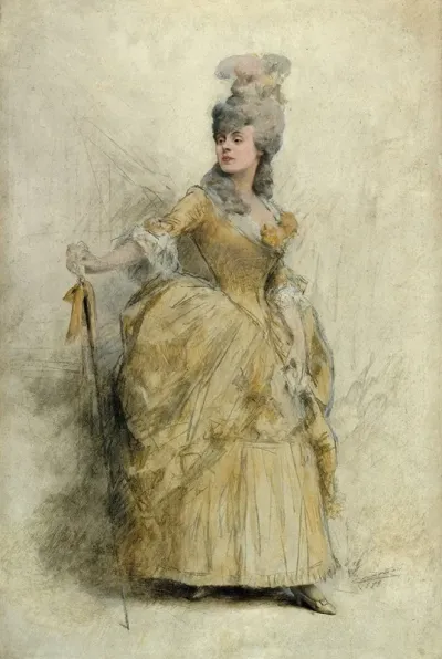 Portrait De Rejane 1856 1920 En Costume De Scene