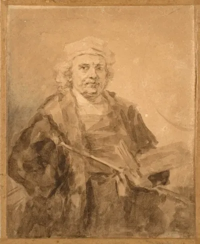 Portrait De Rembrandt A La Palette