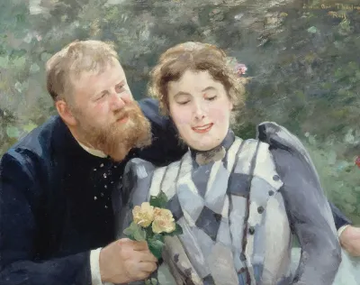 Portrait De Thaulow Et Sa Femme