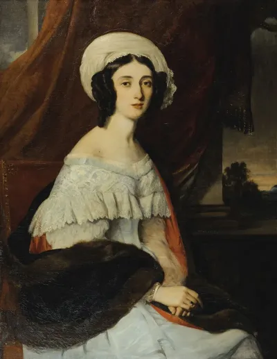 Portrait Deugenie Gabrielle Barbou Des Courieres Baronne Rivet