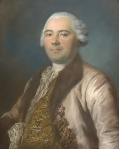 Portrait Dhomme En Habit Vieux Rose Double De Fourrure
