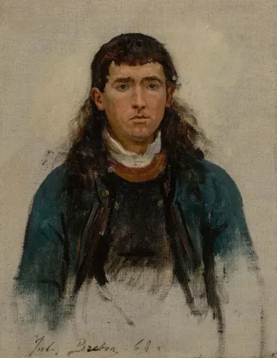 Portrait Dhomme Study For Un Grand Pardon Breton