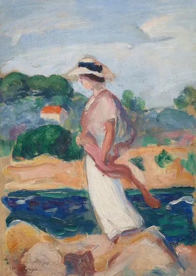 Portrait Direne Dans Un Paysage