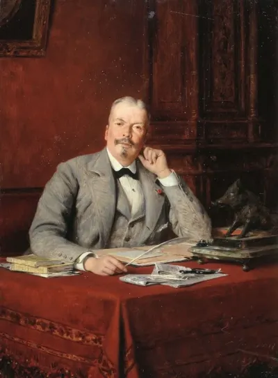 Portrait Dolympe Heriot 1833 1899 Homme Daffaires