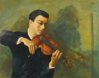Portrait Du Violiniste Milstein