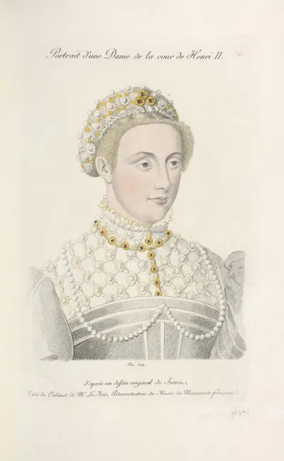Portrait Dune Dame De La Cour De Henri Ii
