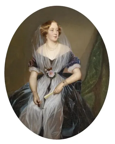 Portrait Einer Adeligen Dame