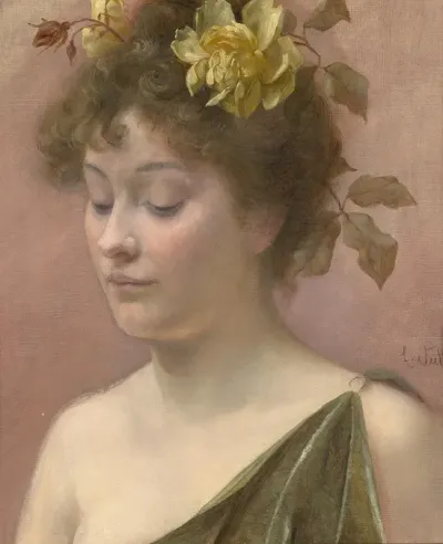 Portrait Einer Jungen Frau