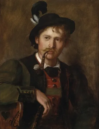 Portrait Eines Jungen Tirolers