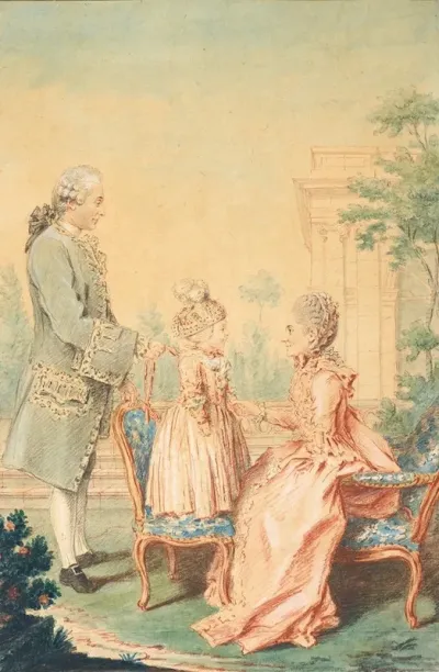 Portrait M Et Mme Craymoyel Avec Leur Petit Garcon