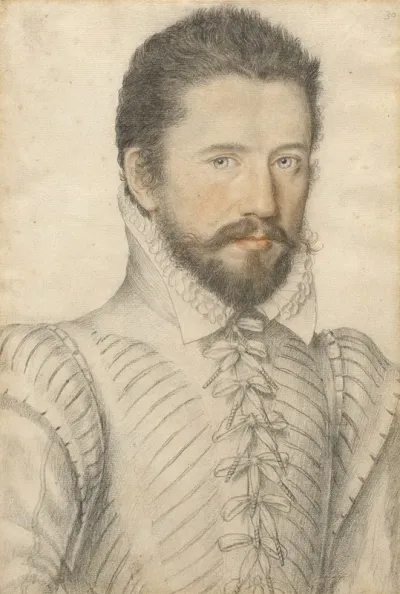 Portrait Of A Bearded Man Half Length Wearing A Slashed Doublet