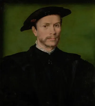 Portrait Of A Bearded Man In Black