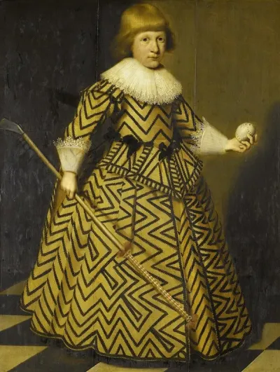 Portrait Of A Boy With A Kolf Club