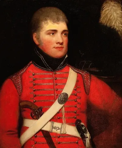 Portrait Of A British Military Officer In Red Uniform