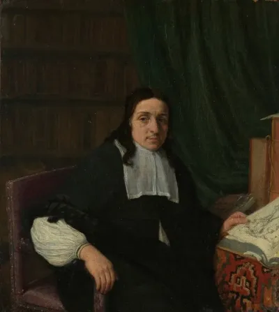 Portrait Of A Collector Possibly Constantijn Sennepart 1625 1703