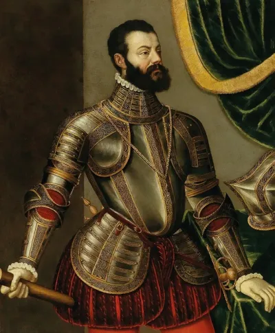 Portrait Of A Commander Alfonso Davalos Marchese Del Vasto