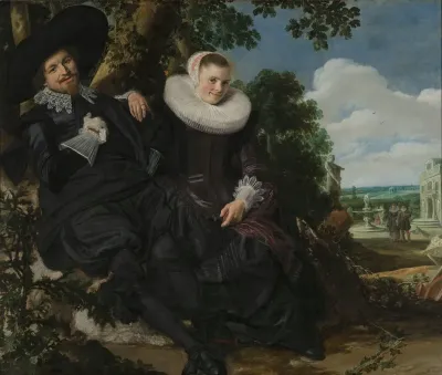 Portrait Of A Couple Probably Isaac Abrahamsz Massa And Beatrix Van Der Laen