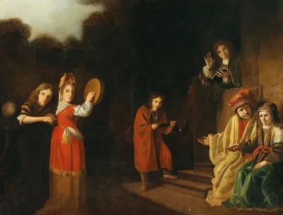 Portrait Of A Family In An Old Testament Setting