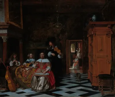 Portrait Of A Family Playing Music