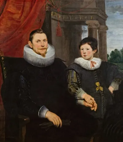 Portrait Of A Father With His Son