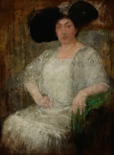 Portrait Of A French Lady Writer Gabrielle Reval