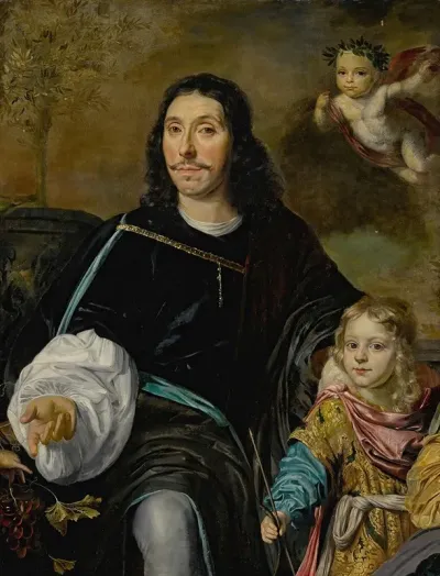 Portrait Of A Gentleman And A Young Boy