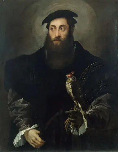 Portrait Of A Gentleman With A Falcon