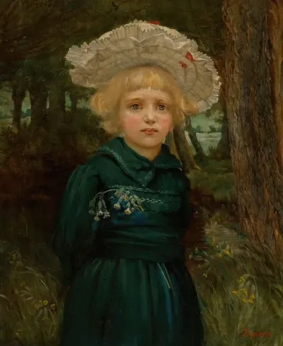 Portrait Of A Girl In A Green Dress