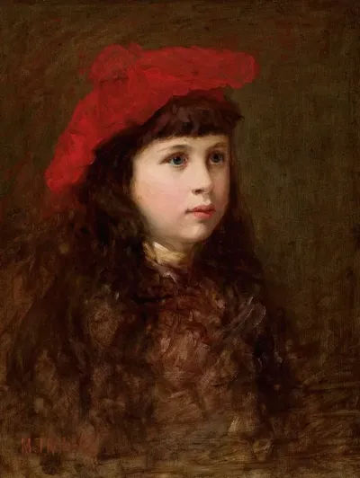 Portrait Of A Girl In A Red Beret