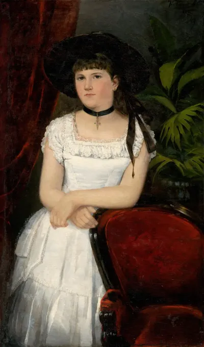 Portrait Of A Girl In Black Hat