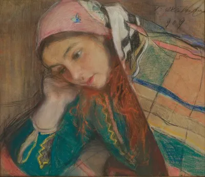 Portrait Of A Girl In Krakow Costume