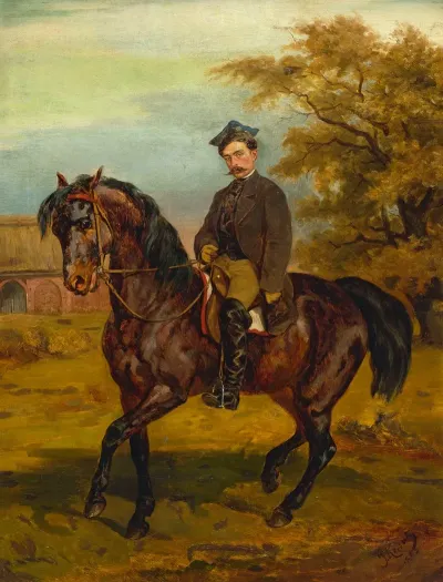 Portrait Of A Horseman In A Peaked Cap