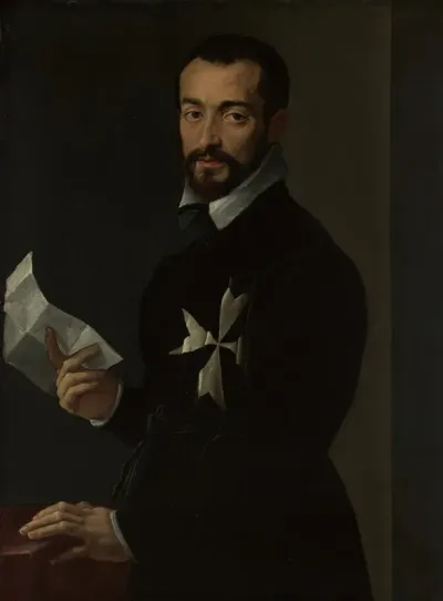 Portrait Of A Knight Of Malta Probably Fra Jacopo Salviati