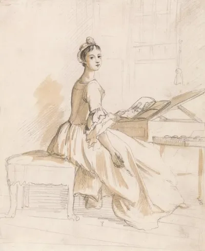 Portrait Of A Lady At A Drawing Table