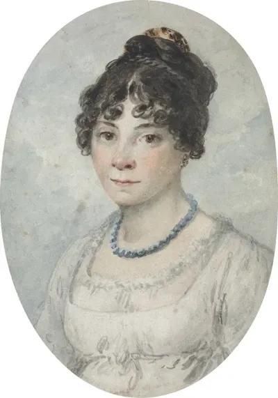 Portrait Of A Lady Called Bella Ibbetson The Artists Second Wife