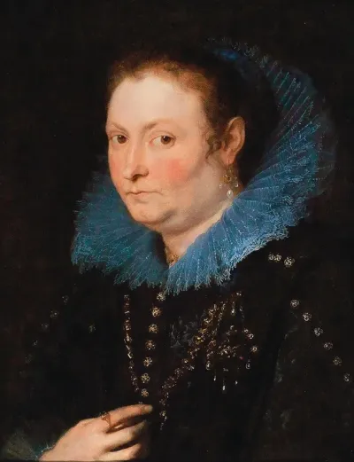 Portrait Of A Lady Half Length Said To Be A Genoese Noblewoman