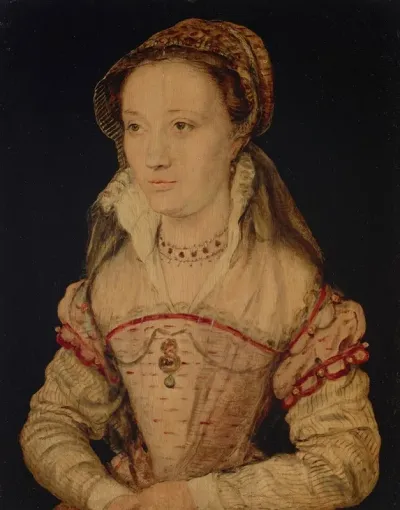 Portrait Of A Lady Half Length Traditionally Identified As Marie De Lorraine 1515 1560
