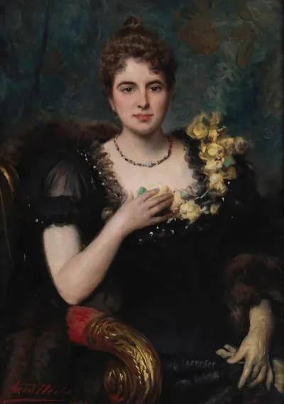 Portrait Of A Lady In A Black Dress 2