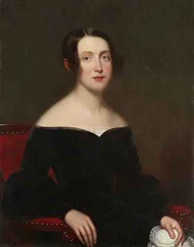 Portrait Of A Lady In A Black Dress