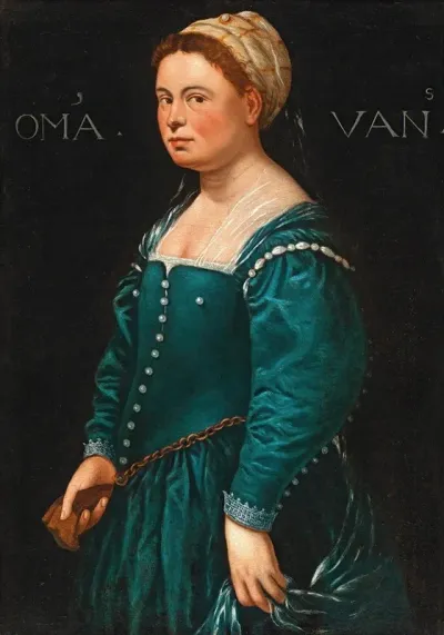 Portrait Of A Lady In A Green Dress