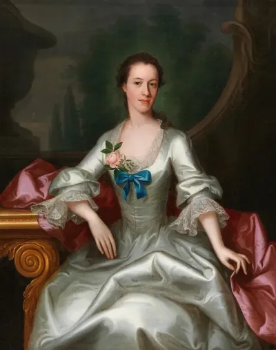 Portrait Of A Lady In An Elegant Dress