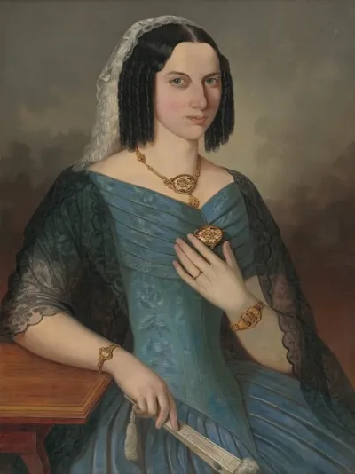 Portrait Of A Lady In Blue 3