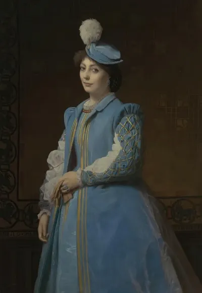 Portrait Of A Lady In Blue 4