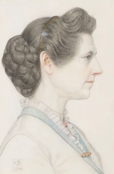 Portrait Of A Lady In Profile